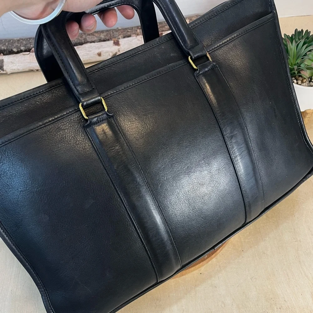 Vintage Coach Embassy Briefcase 5090 Black Leather Laptop Portfolio Bag USA